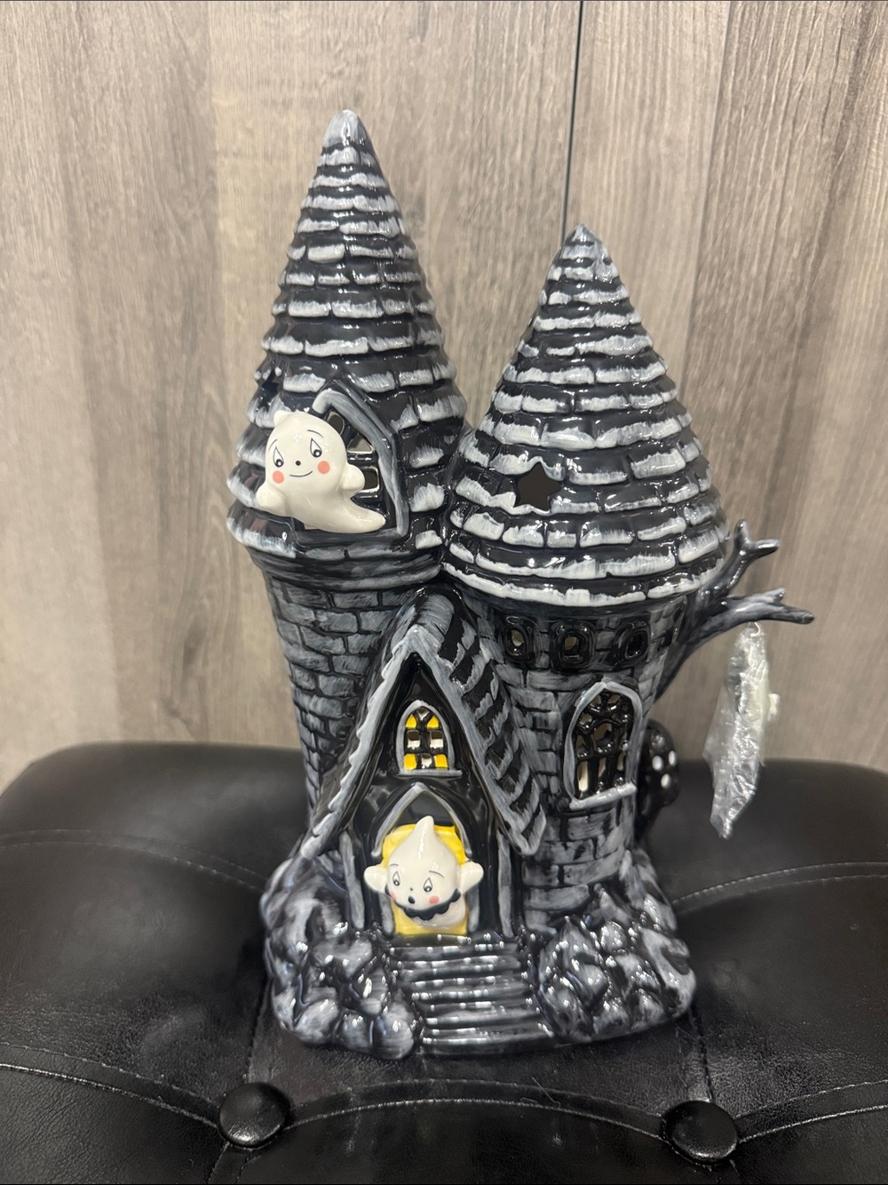 Blue Sky Clayworks Halloween Ghost Spooky Mansion Candle House Heather Goldminc